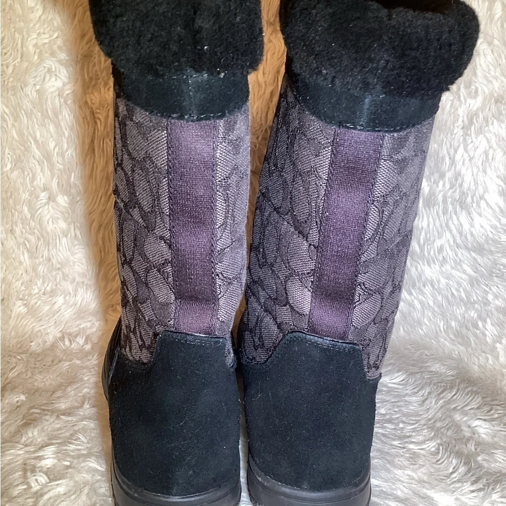 Coach Sherman Black Suede Winter Boot size 6.5